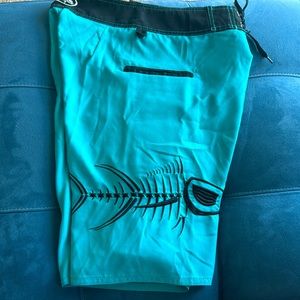 Tormentor Men’s Turquoise Blue Board Fishing Short - 26